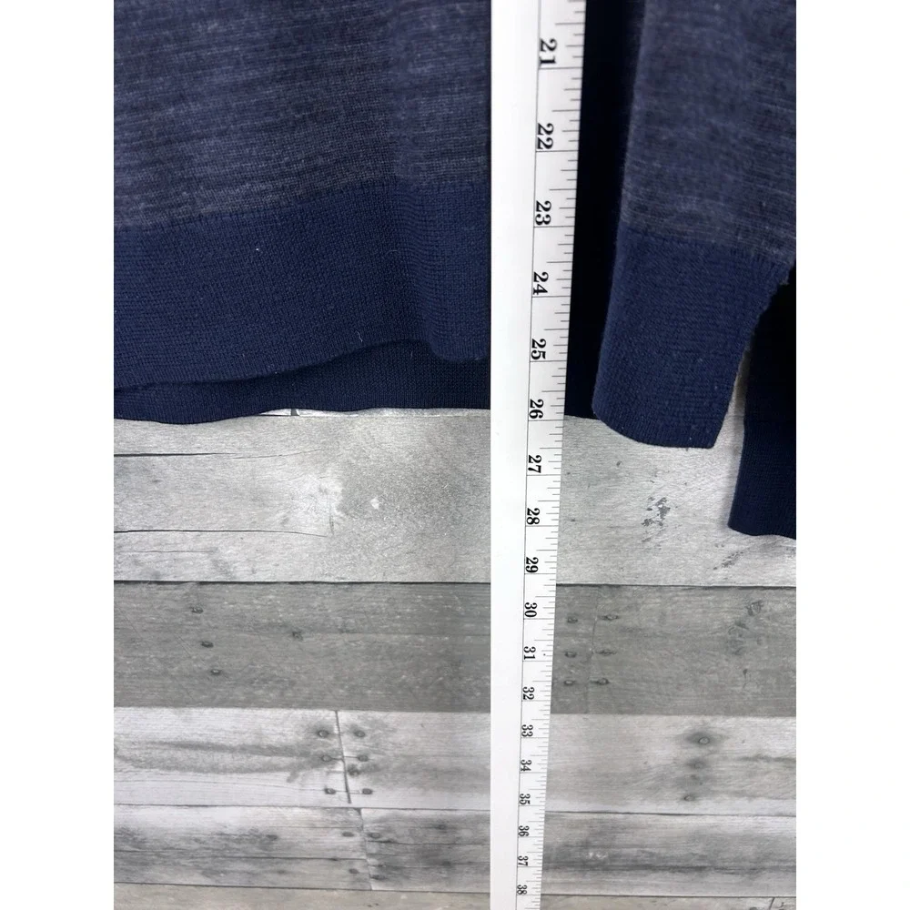 Brooks Brothers Men's Blue Merino Wool Medium Light Long Sleeve Sweater